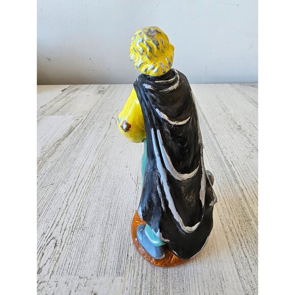 Vintage boy nativity messenger plaster large statue figurine Xmas decor - Picture 3 of 8